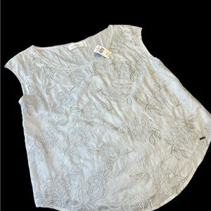 Abercrombie & Fitch off White Embellished Blouse